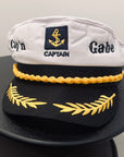 Custom Embroidered Unisex Captain Cap, Personalised Yatch Sailor, Nautical Boat Hat, Bachelor Hens Party, Groomsman, Bridesmaid Wedding Gift