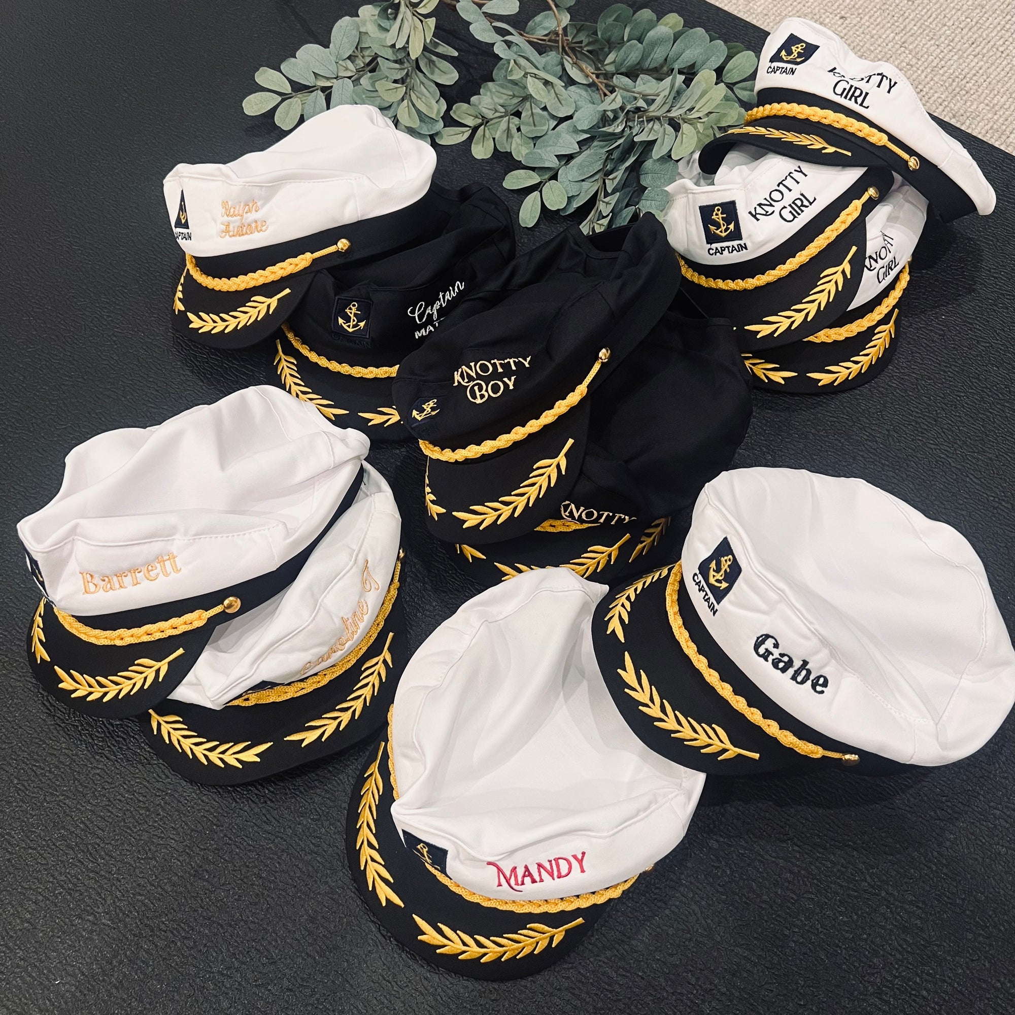 Custom Embroidered Unisex Captain Cap, Personalised Yatch Sailor, Nautical Boat Hat, Bachelor Hens Party, Groomsman, Bridesmaid Wedding Gift