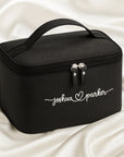Custom Embroidered Unisex Toiletry Bag, Personalised Cosmetic Storage Zip Bag, Carry Travel Vanity Case, Groomsman, Bridesmaid Birthday Gift