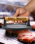 Custom Engraved Cast Iron BBQ Grill Press, Personalised Burger & Meat Weight, Barbecue Lover, Outdoor Cooking Dad Birthday Housewarming Gift