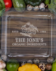 Custom Engraved Square Glass Baking Tray, Personalised Casseroles, Dessert, Pie Dish, Tableware, Mom Dad Kitchen Housewarming Christmas Gift