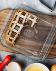 Custom Engraved Square Glass Baking Tray, Personalised Casseroles, Dessert, Pie Dish, Tableware, Mom Dad Kitchen Housewarming Christmas Gift