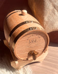 Custom Engraved Wooden Wine Barrel 5L | Whiskey, Brandy, Tequila Tap Dispenser, Beer Pine Wood Storage, Groomsman Wedding, Birthday Dad Gift