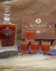 Custom Engraved Carving Old Fashion Whiskey Decanter Set, 4  Scotch Glasses & Wooden Box, Personalised Barware Dad, Groomsmen Corporate Gift
