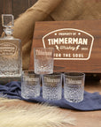 Custom Engraved Carving Old Fashion Whiskey Decanter Set, 4  Scotch Glasses & Wooden Box, Personalised Barware Dad, Groomsmen Corporate Gift
