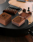 Custom Engraved Walnut Guitar Picks & Engraved Keepsake Box Case Set, Personalised Logo Musicians, Teacher, Student, Wedding, Mom, Dad Gifts
