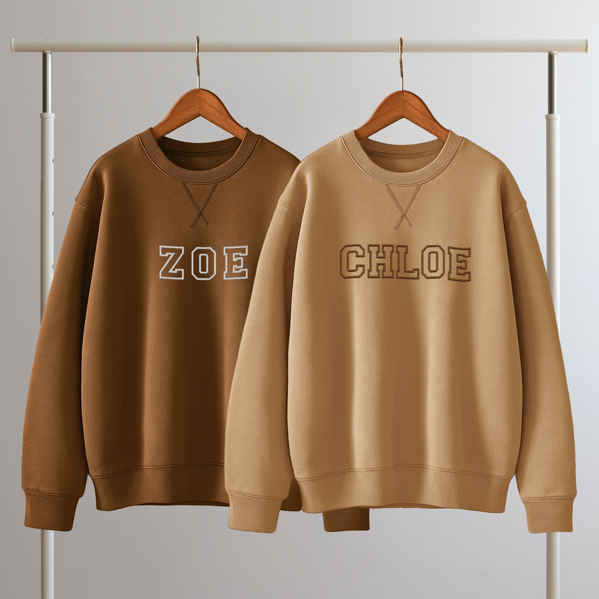 Custom Logo Embroidered Unisex Crewneck Sweatshirt, Personalised Company Uniform, Team Apparel Branded Business Clothing Xmas Corporate Gift