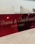 Custom Made Acrylic Mirror 3D Double Layer Vu Quy Sign, Personalised Wedding Couple Name & Date Plaque Vietnamese Tea Ceremony Signage Decor