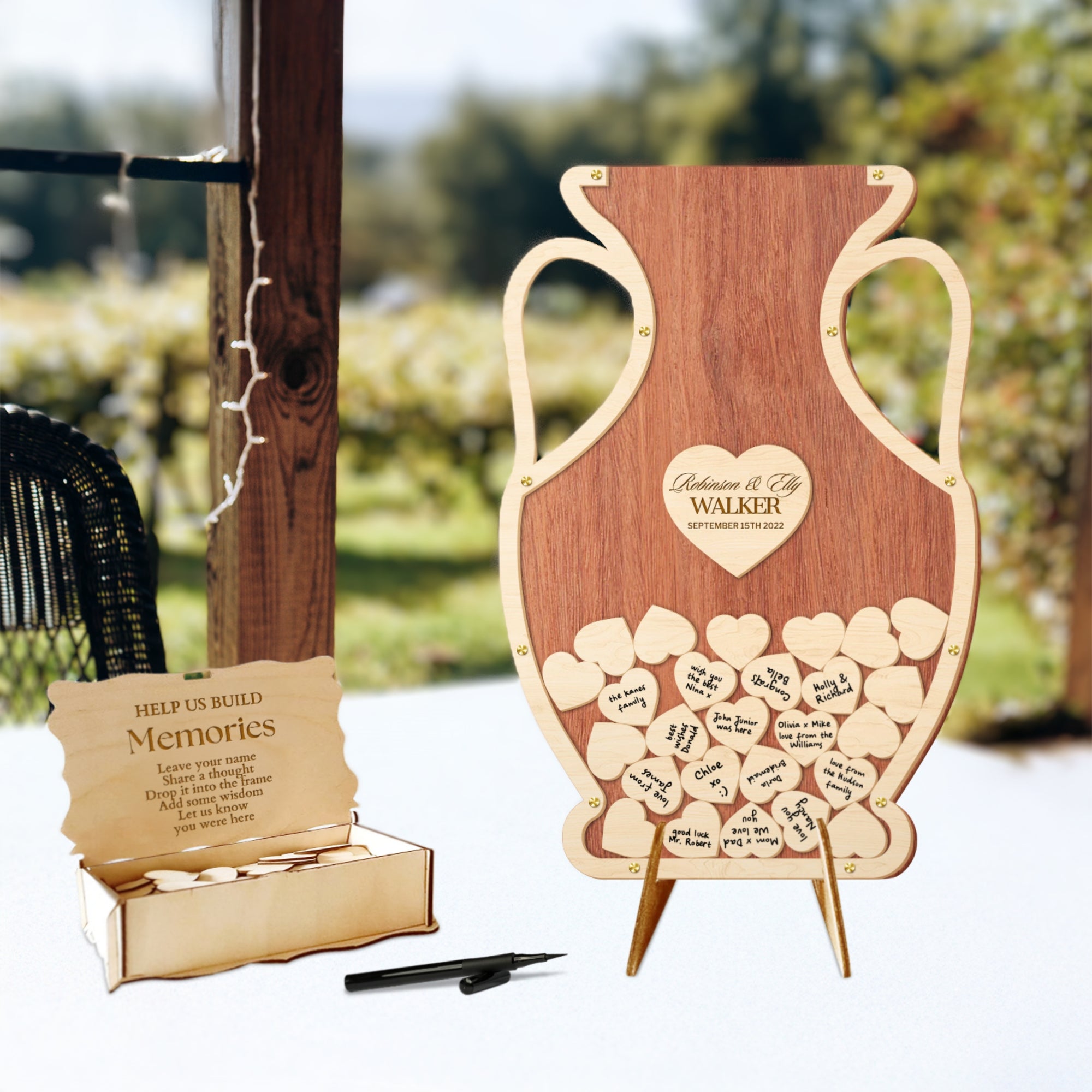 Custom Made Wedding Amphora Vase Drop Box, Personalised Guest Book Alternative, Birthday Sign-in Ancient 2 Handled Jar, Vessel Signature Box