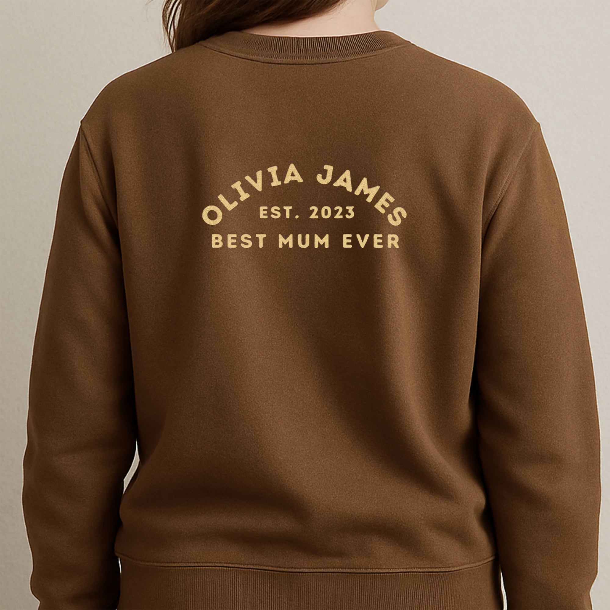 Custom Photo Embroidered Mum Sweatshirt, Personalised Family Portrait Jumper, Oversized Crewneck Name Embroidery, Mother's Day, Gift for Mom