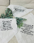 Custom Embroidered Wedding Handkerchief - Unisex