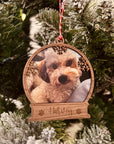 Personalised 3D Pet Photo Christmas Snow Globe Ornament