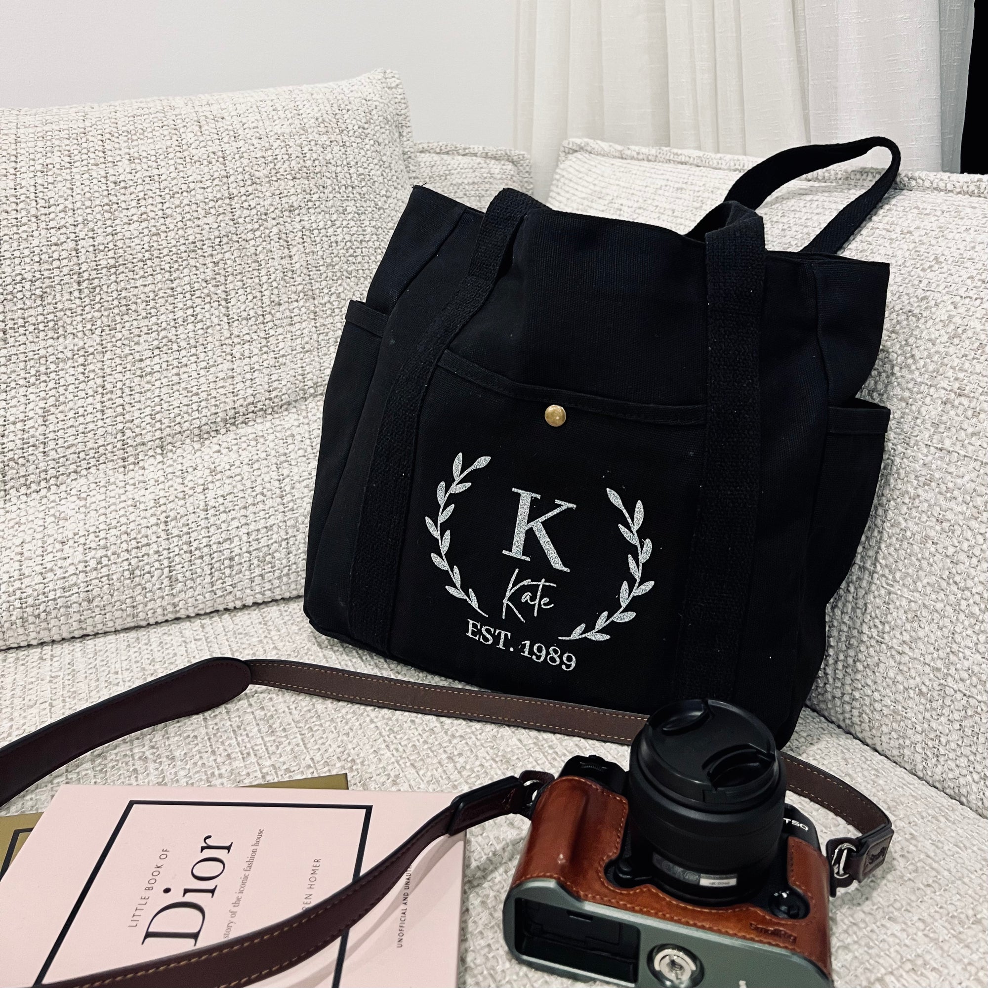 Personalised Carry Bag, Custom Print Eco Travel, Shopping, Work, School, Outdoor Daily Canvas Fashion Tote, Wedding Birthday, Corporate Gift