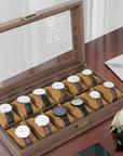 Personalised 3, 6, 10, 12 Slots Watch Display Wooden Case Box, Custom Engraved Men Accessories Storage, Groomsman Dad Mom Birthday Xmas Gift