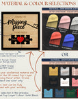 Personalised 3D “My Missing Piece” Couple Puzzle on Engraved Wooden Block Sign, Valentines, Same Sex Wedding, Anniversary, Housewarming Gift