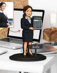 Personalised 3D Wooden Cartoon Profession Figurine Display, Custom Print Photo Portrait Hobby Caricature Home Decor, New Job, Christmas Gift