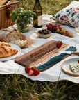 Personalised Acacia Wood Ocean Resin Wave Cheese Tray, Custom Logo Engraved Serving Board, Charcuterie Platter, Corporate Housewarming Gift
