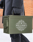 Personalised Ammo Can Box, Custom Engraved Military Garage Storage, Etched Logo Army Canister, Ammunition Holder Groomsman Dad Keepsake Gift