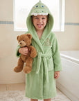 Personalised Animal Hooded Kid Bathrobe, Custom Name Embroidered Baby Dressing Gown, Baby Teenager Ears Robe, Christening Birthday Xmas Gift