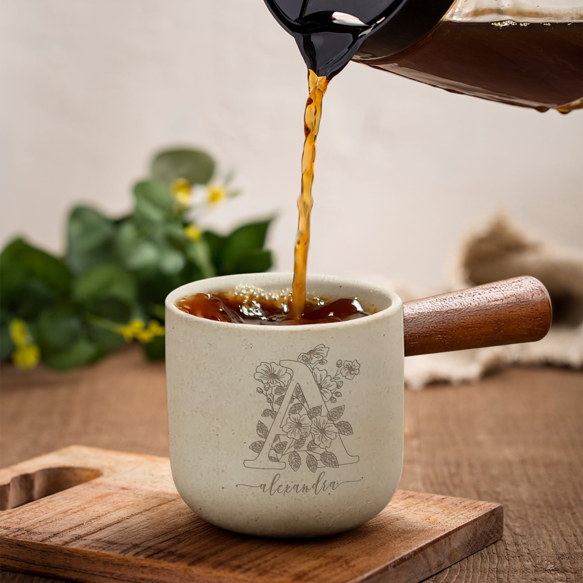 Personalised Ceramic Espresso Cup, Custom Engraved Macchiatos Mug, Tea, Coffee Tumbler, Wedding Favour Mum Dad Birthday, Xmas Corporate Gift