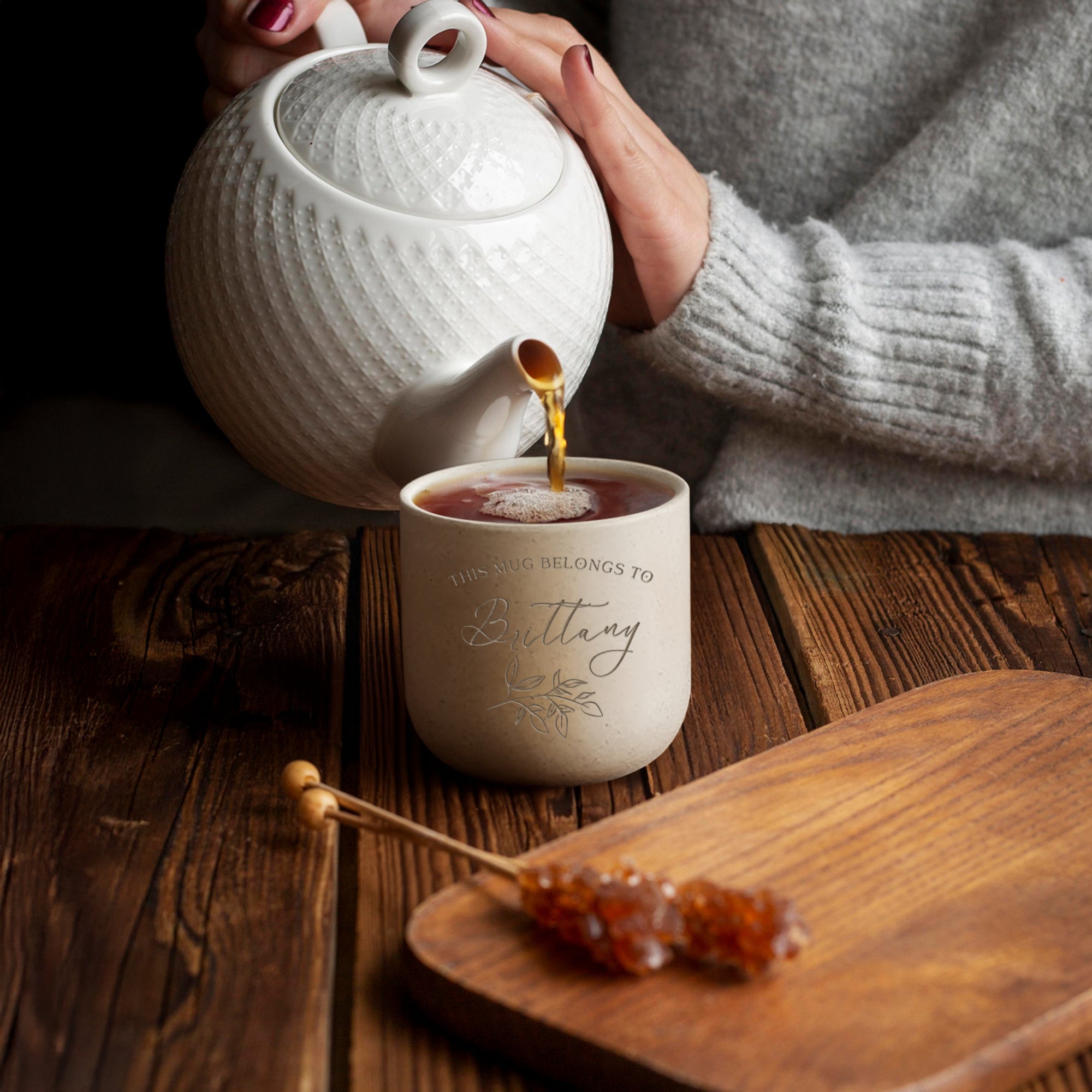 Personalised Ceramic Espresso Cup, Custom Engraved Macchiatos Mug, Tea, Coffee Tumbler, Wedding Favour Mum Dad Birthday, Xmas Corporate Gift