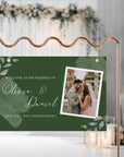 Personalised Couple Photo Wedding Welcome Corflute Sign, Custom Print Entrance Poster Bridal Shower Reception Event Engagement Party Signage
