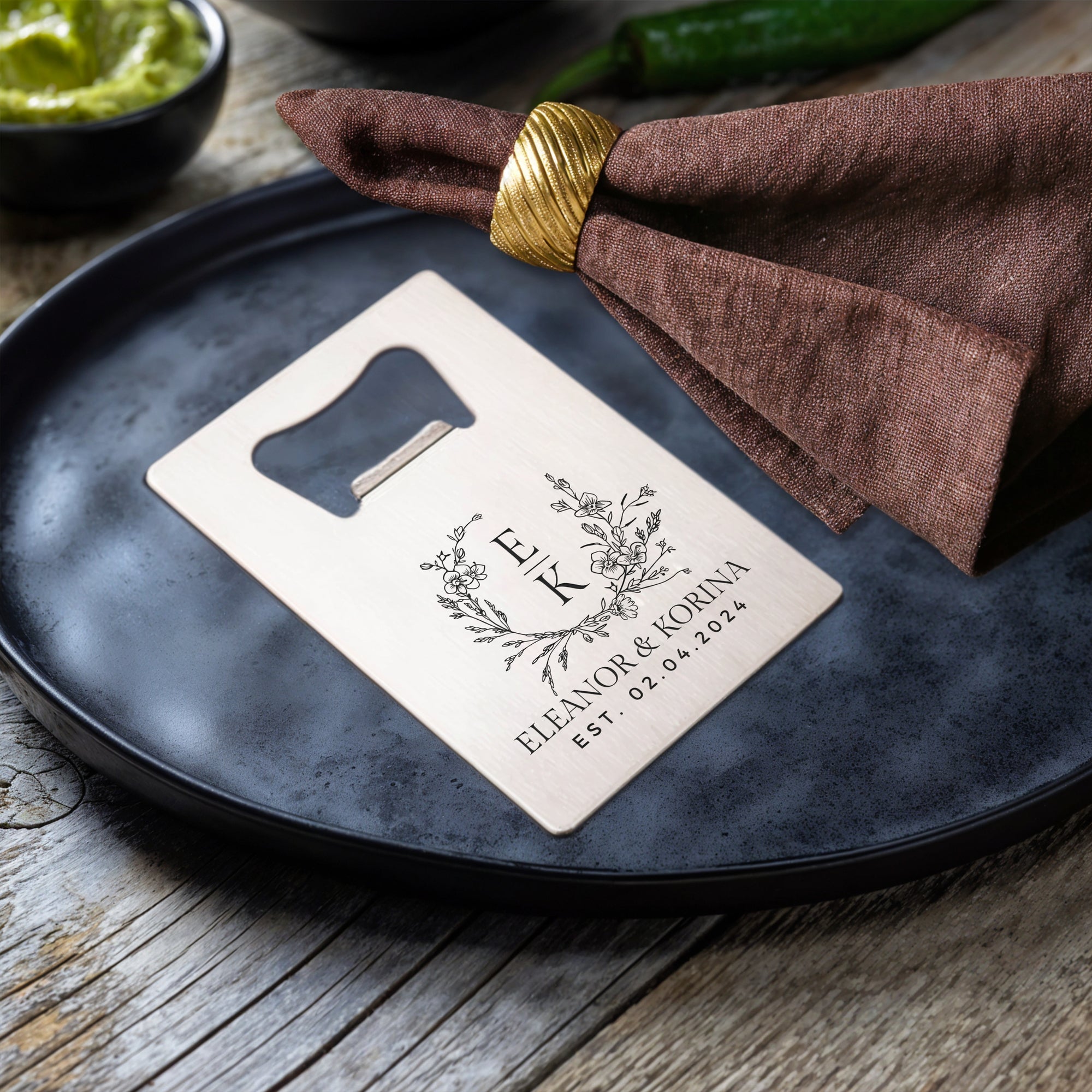 Personalised Credit Card Bottle Opener, Custom Engraved Flat Beer Popper, Wedding Favour, Groomsmen Bridesmaid/ Dad Christmas Corporate Gift