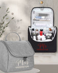 Personalised Embroidered Hanging Toiletry Bag, Custom Travel Organiser, Lightweight Cosmetic Storage, Camping, Business Trip Bridesmaid Gift