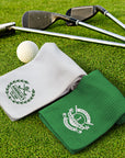 Personalised Embroidery Microfiber Golf Towel, Customised Name Logo Quick Dry Gym Waffle Towels, Sport, Workout, Golfer, Xmas Corporate Gift