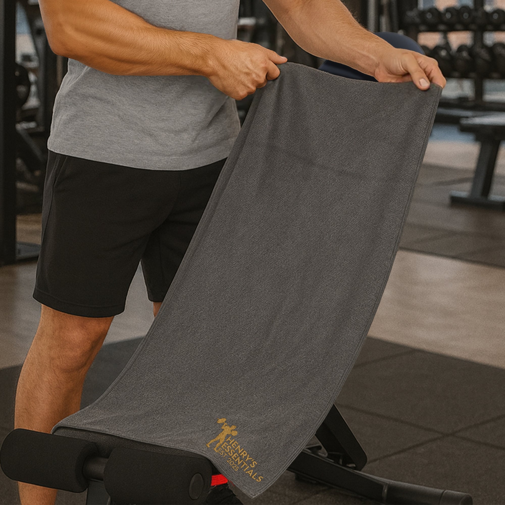 Personalised Embroidery Microfibre Quick Dry Gym Towel, Customised Name Logo Fitness, Yoga, Travel, Sport, Workout, Birthday, Corporate Gift