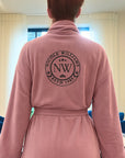 Personalised Embroidery Plush Bathrobe, Custom Name Embroidered Luxury Men Women Dressing Gown, Logo Spa Robe, Housewarming Anniversary Gift