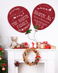 Personalised Family Name Christmas Acrylic Sign | Custom UV Printed Balloon, Holiday Gift, Party Celebration, First Xmas Signage Wall Decor