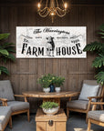 Personalised Family Name Farmhouse Rustic Sign | Custom UV Print Wooden Frame Wall Decor, Cattle Ranch Homestead Signage, Housewarming Gift