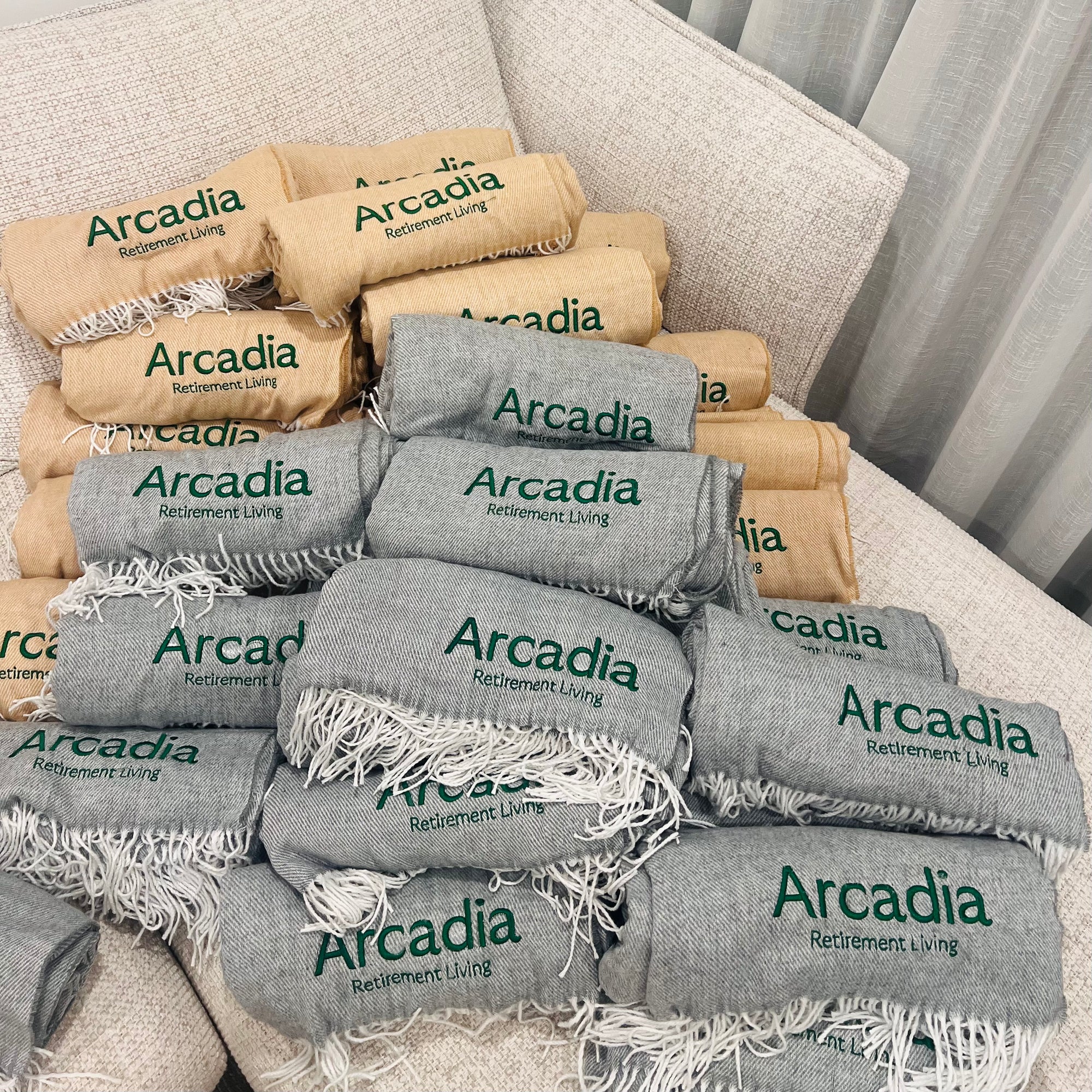 Personalised Fringe Throw, Custom Embroidered Name Logo Eco Blanket, Mum, Birthday, Xmas, Housewarming, Wedding, Anniversary, Corporate Gift