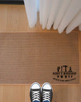 Personalised Woven Indoor Door Mat, Custom Print Anti Slip Washable Kitchen Laundry Welcome Entry Floor Rug Hallway Runner Housewarming Gift