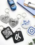 Personalised Logo NFC Keychain, Custom UV Print QR Code Scan, Contactless Digital Business Card Social Media Website Promotion Smart Key Tag