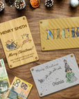 Personalised Name & Message Mirror Acrylic/ Wooden Christmas Money Holder, Custom Laser Cut Engraved Kid Cash Gift Card Envelope, Xmas Decor