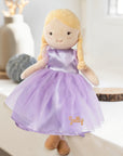 Personalised Embroidery Plush Princess Doll, Custom Embroidered Name Ballerina, Girl Sleep Soft Baby Toy, Christening, Birthday Shower Gift