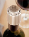 Personalised Stainless Wine Bottle Stopper for Corked Bottles, Custom Etched Logo Barware Accessories, Dad Wedding Groomsman, Corporate Gift