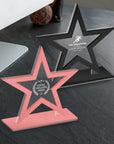 Personalised Star Award Plaque/ Custom 3D Engraved Acrylic School Graduate Teacher Trophy, Sport Coach, Mentor Keepsake, Xmas Corporate Gift