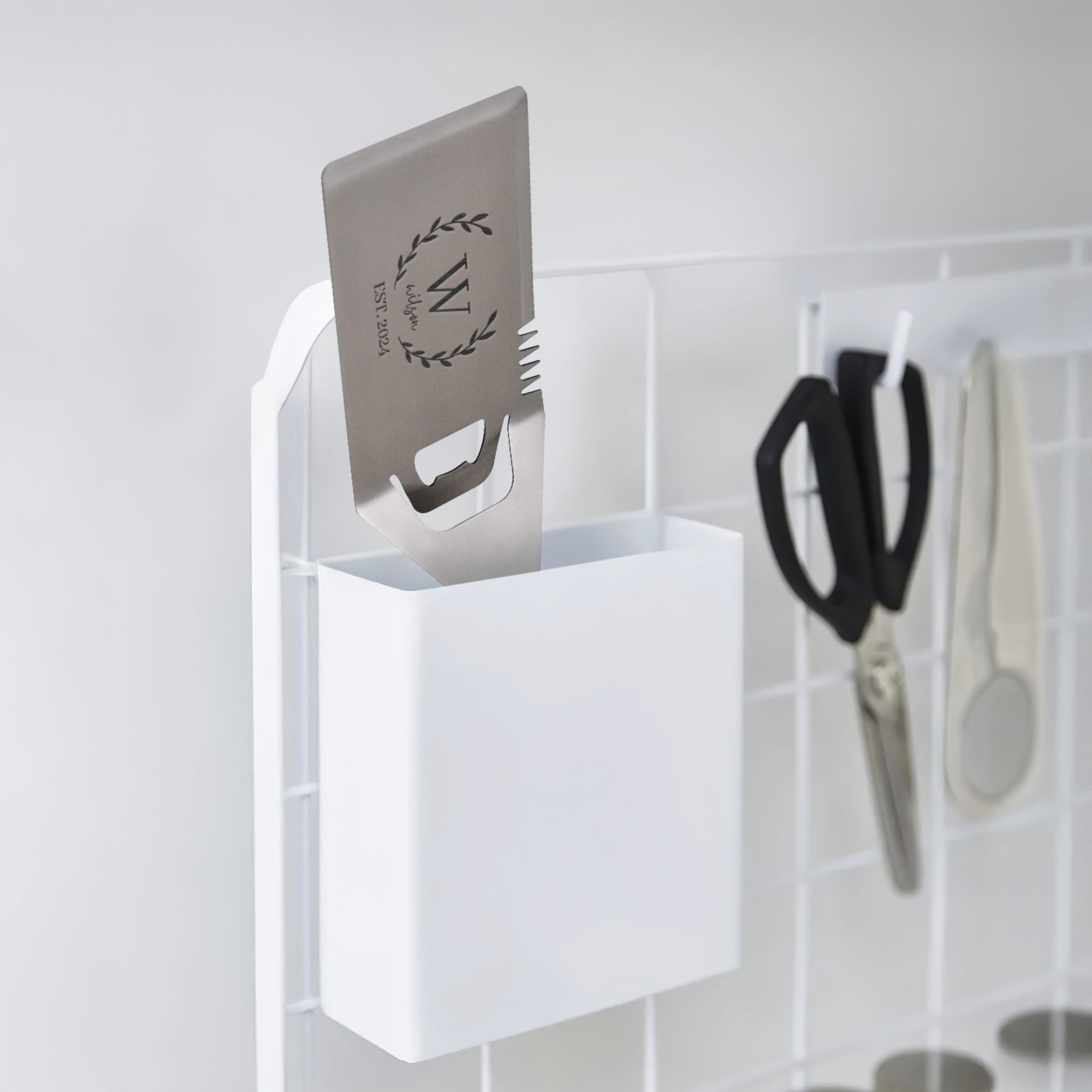 Personalised Steel BBQ Spatula with Bottle Opener & Prongs, Custom Engraved Barbecue Grill Tool, Dad, Groomsman Housewarming, Corporate Gift