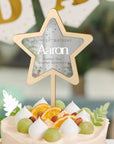 Personalised Triple Layered Mirror Acrylic Star Birthday Cake Topper, Custom Made Laser Cut Name Wedding Event Graduation Party Decor Supply