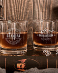Personalised Whiskey Sleek Round Glass, Custom Engraved Scotch Bourbon Tumbler, Housewarming, Wedding Groomsman, Dad, Barware Corporate Gift