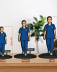 Personalised 3D Wooden Cartoon Profession Figurine Display, Custom Print Photo Portrait Hobby Caricature Home Decor, New Job, Christmas Gift