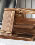 Personalised Wooden Docking Station, Custom Engraved Desk Valet, Nightstand Phone Watch Wallet Organiser, Dad, Groomsman, Housewarming Gift