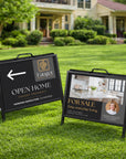 Real Estate A-Frame & Custom Print Corflute Inserts, Outdoor Sidewalk Board, Directional Open Homes Property Inspections Agent Business Sign