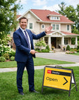 Real Estate A-Frame & Custom Print Corflute Inserts, Outdoor Sidewalk Board, Directional Open Homes Property Inspections Agent Business Sign