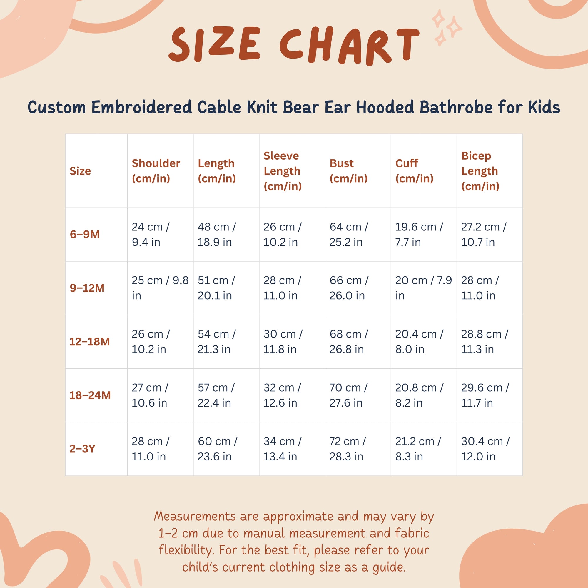Size_Chart_Cable_Knit_Bear_Ear_Hooded_Bathrobe