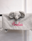 Custom Embroidered Fleece Elephant/ Cow Comforter – Suitable for Newborn +