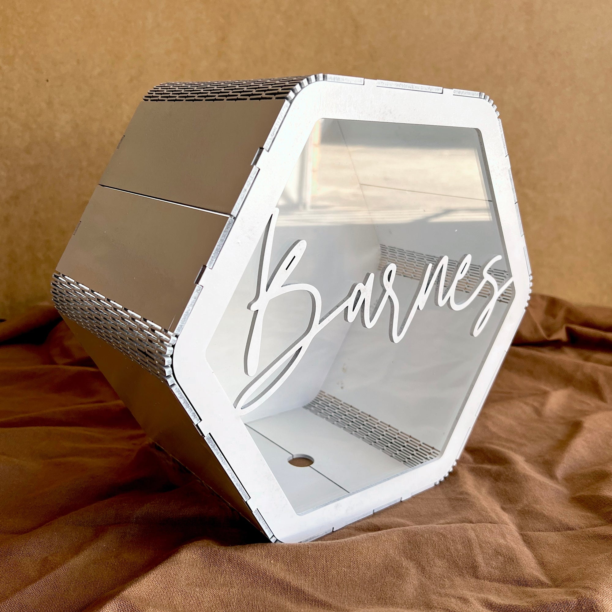 Custom Made Laser Cut Plywood Wishing Well Box, Personalised Name & Date Money, Envelope, Card Boxes, Rustic Wedding Memory Keepsake Gift